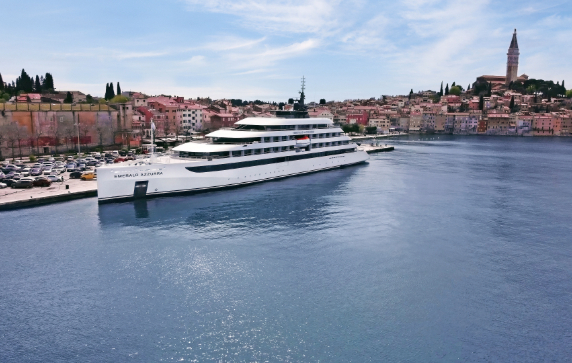 Yacht ship docked in Croatia