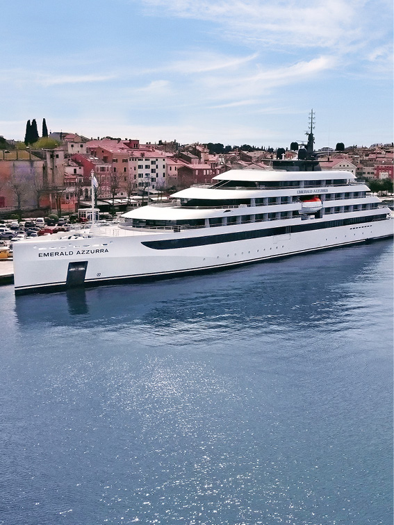 A yacht cruise docked in Croatia