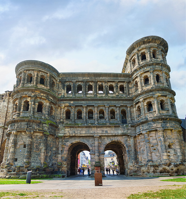 Porta Nigra, the ancient Roman Black Gate in Trier, Germany